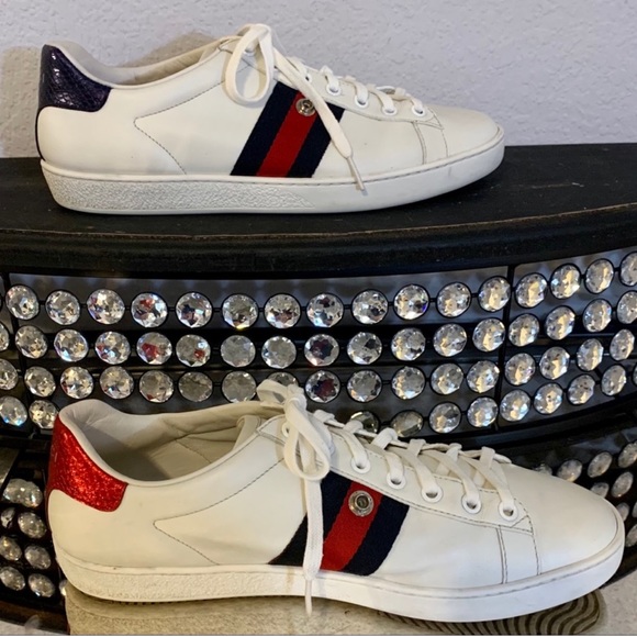 Gucci Women’s Ace White Leather Sneaker, size 39/9 - Picture 7 of 12